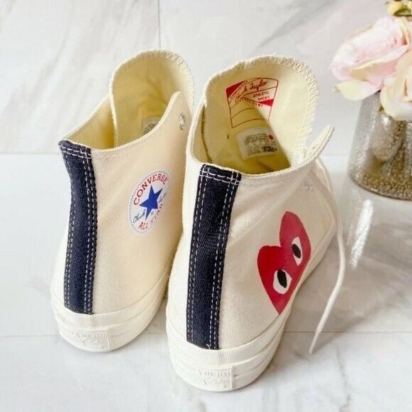 Comme des Garcons PLAY Converse Chuck Taylor All Star High-Top Sneaker Men US 8 - Picture 6 of 12